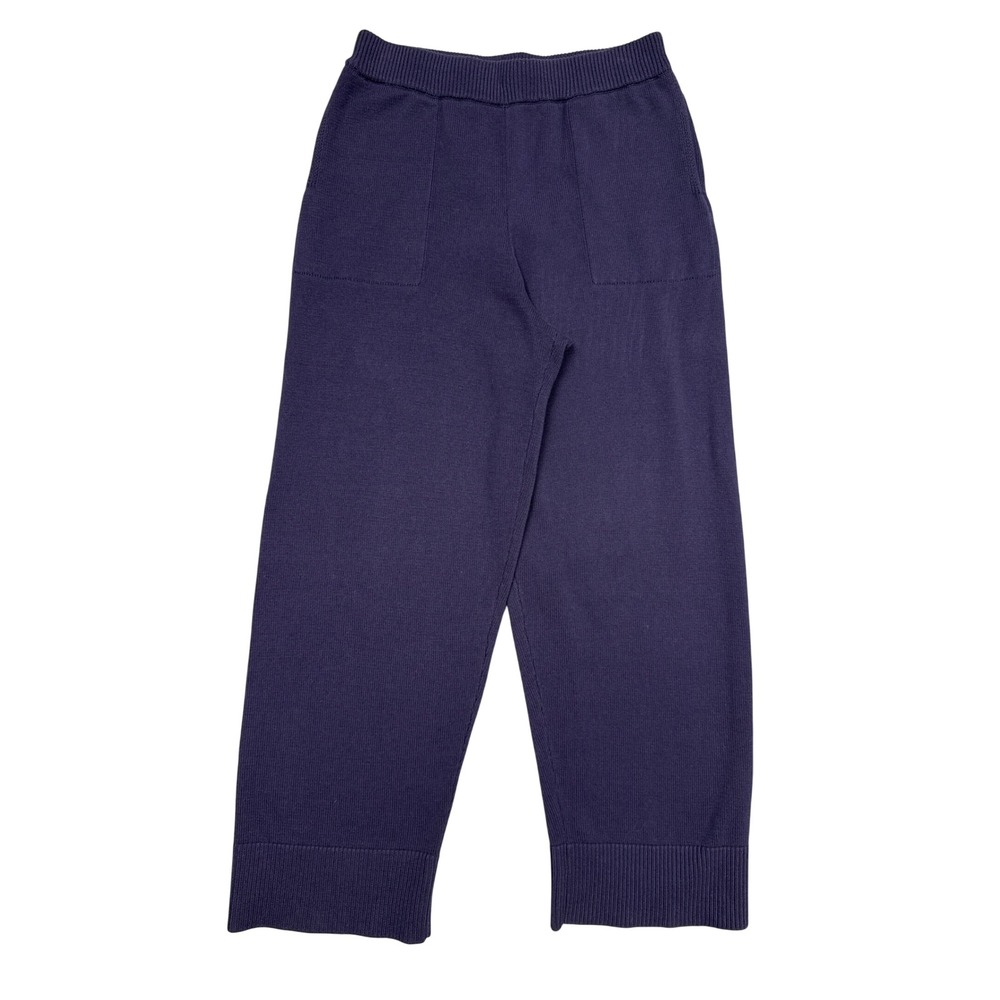 NWOT Free People Free-est Knit Pants Women Medium Navy Loungewear Coastal Boho M